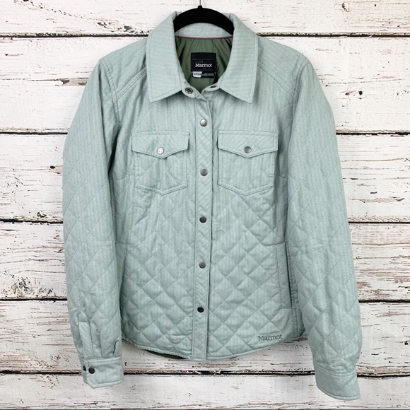 Marmot Tops - Marmot Sea Foam Riley Insulated Snap Shirt Jacket